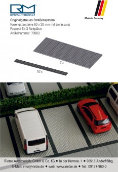 Rietze 70603 Rasengittersteine 60x30mm 