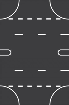 Rietze 70704 Teerbelag Kreuzung groß 