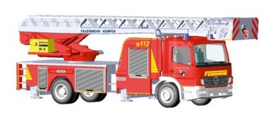 Rietze 71609 MB Atego Magirus DLK32 FW Kempen 