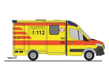 Rietze 76086 MB Sprinter Strobel RTW Ammerland 