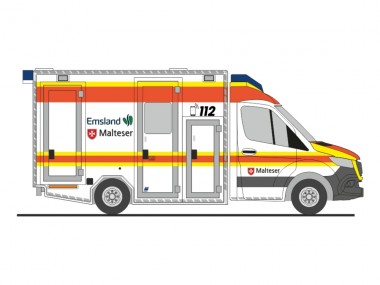 Rietze 76098 MB Sptinter GSF-RTW Malteser Emsland 