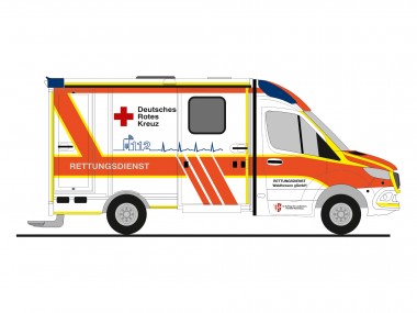 Rietze 76109 MB Sprinter Strobel RTW Bad Hersfeld 
