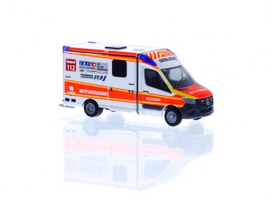 Rietze 76120 MB Sprinter System Strobel RTW ZRF- BF 