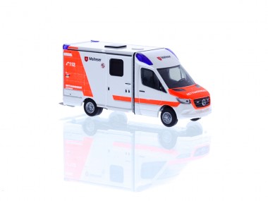 Rietze 76135 MB Sprinter Strobel RTW Malteser Leverku 