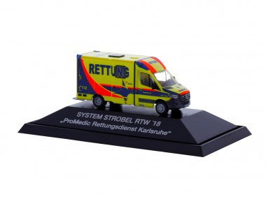 Rietze 76165 MB Sprinter Strobel-RTW ProMedic Rettung 