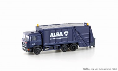 Lemke Minis 4665 MAN F90 Müllwagen ALBA (neues Logo) 