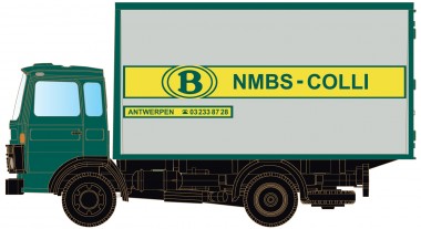 Lemke Minis 4833 DAF 900 mit Koffer - SNCB (NMBS-Colli)  