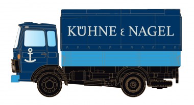 Lemke Minis 4836 DAF 900 mit Pritsche/Plane, Kühne+Nagel 