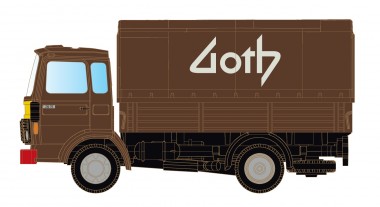 Lemke Minis 4862 Renault JK75 mit Pritsche/Plane, GOTH ( 