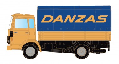 Lemke Minis 4863 Renault JK75 mit Pritsche/Plane, DANZAS 