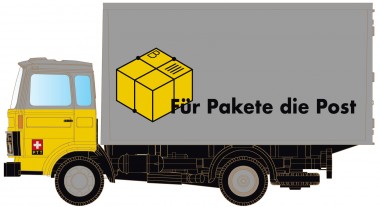 Lemke Minis 4885 Volvo F4/6 mit Koffer - PTT Post (CH) 