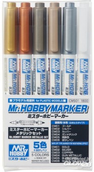 Mr. Hobby CMS-01 Mr Hobby: Metallic Marker Set 