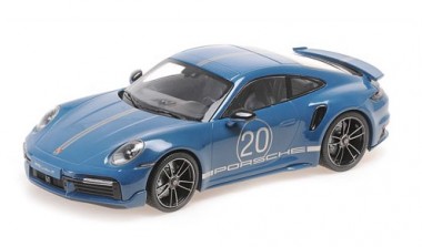 Minichamps 155069170 Porsche 911 (992) Turbo S Coupe blau 