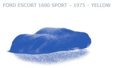 Minichamps 870080004 Ford Escort Mk II 1600 Sport (2t) gelb 