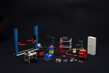AUTOart 49111 Garage Kit Set - Version 2 mit Hebebühne 