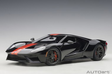 AUTOart 72945 Ford GT 2017 black/ orange stripes 