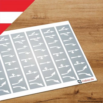 Mobax AU-W-04-N Pfeile-Set Ortsgebiet weiß (AU) 