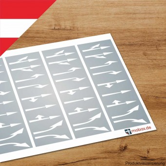 Mobax AU-W-05-H0 Pfeile-Set Freiland weiß (AU) 