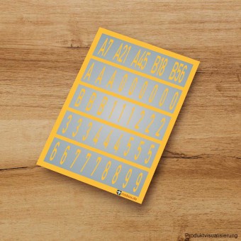 Mobax DE-G-08-H0 Zahlen / Buchstaben gelb 