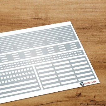 Mobax DE-W-04-H0 Linien-Set #2 Stadt / Landstraße weiß 