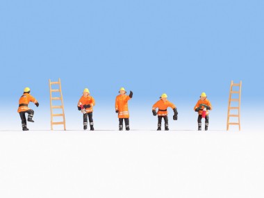 Noch 15022 Feuerwehr in orange Schutzanzüge 