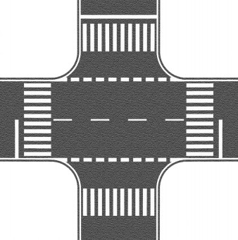 Noch 60712 Kreuzung Asphalt 