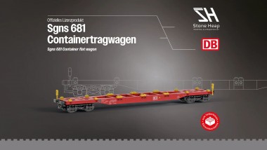 STONE HEAP SH-3005 DBAG Containertragwagen Sgns 681  