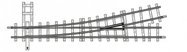 Bemo 4011000 Weiche links 12° Handbetrieb 