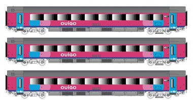 LS Models 43058DC 3er Set Personenwagen I11 (A+B+B) OUIGO 