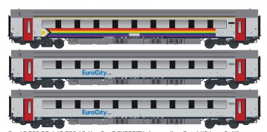 LS Models 43060DC SNCB/NS EC Personenwagen-Set 3-tlg. Ep.6 