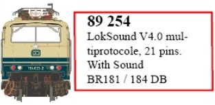 LS Models 89254 LokSound V4.0 für BR 181/184 