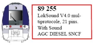 LS Models 89255 LokSound V4.0 für AGC Diesel 
