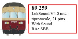 LS Models 89259 LokSound V4.0 für RAe 