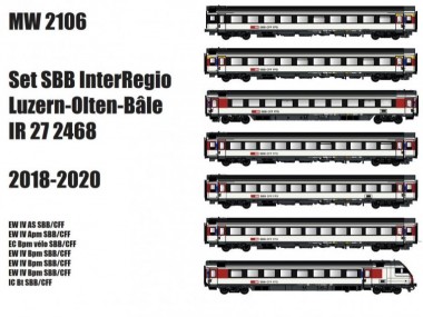 LS Models MW2106DC SBB IR Reisezugwagen-Set 7-tlg Ep.6 