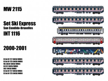 LS Models MW2115 SNCB Reisezugwagen-Set Ski Express Ep.5 