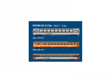 LS Models PI9709 SBB Reisezugwagen-Set EC51/56 3-tlg Ep.5 