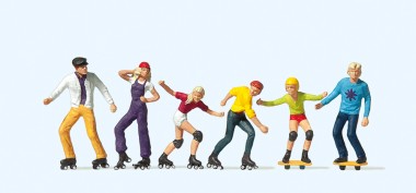 Preiser 10074 Rollerskate und Skateboard 