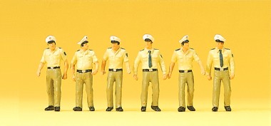 Preiser 10340 Polizisten in Sommeruniform, gehend. 