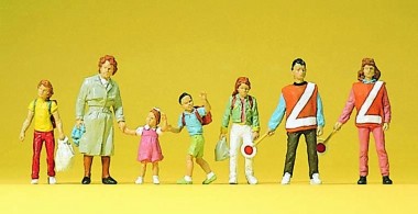 Preiser 10344 Schülerlotsen. Fußgänger 