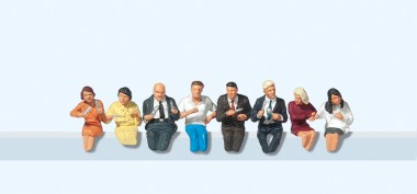 Preiser 10391 Sitzende Fahrgäste für Speisewagen 