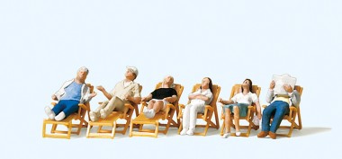 Preiser 10430 Ruhende auf Terrasse oder Balkon 