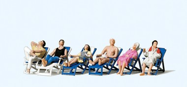 Preiser 10437 Ruhende im Liegestuhl 