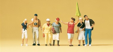 Preiser 10455 Fremdenführerin, Touristen 