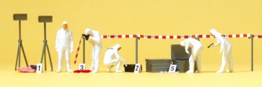 Preiser 10576 Kriminalbeamte. Spurensicherung. 