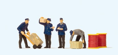 Preiser 10578 Güterbodenpersonal DB. Frühe Epoche III 