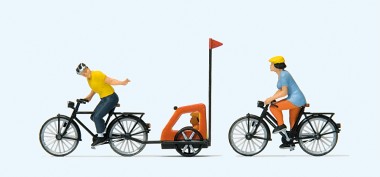 Preiser 10636 Familie beim Radausflug 