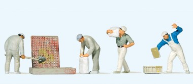 Preiser 10654 Bauarbeiter beim Verputzen 