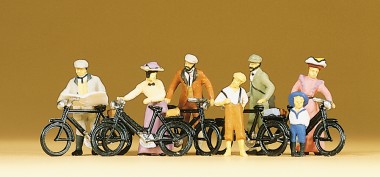 Preiser 12129 Stehende Radfahrer. Um 1900 