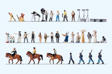 Preiser 13275 Wild-West Filmset. 35 Figuren 