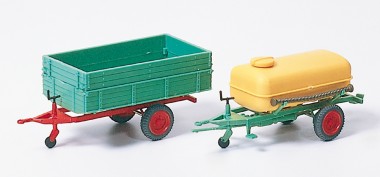 Preiser 17917 Einachsanhänger mit Ladepritsche(Kipper) 